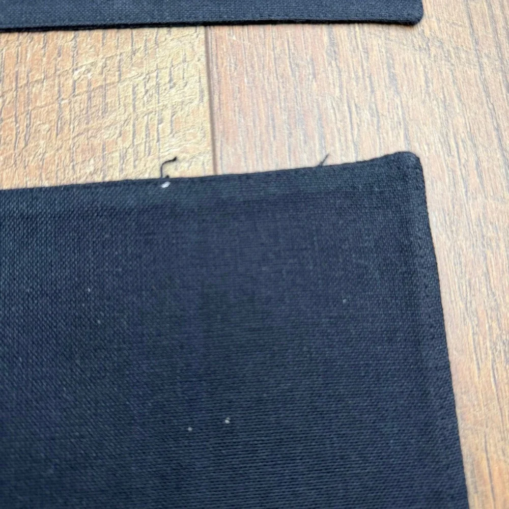 Set of 8 Vintage Placemats and 8 Napkins Black Cotton Flip Flops